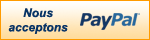 Nous acceptons Paypal