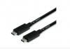 CABLE USB 3.2 GEN 2, AVEC PD (POWER DELIVERY), AVEC EMARK, C-C, M/M, NOIR, 2M