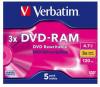 PACK DE 5 DVD-RAM VERBATIM 4,7Go 3x 120mns