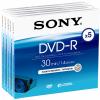 PACK DE 5 DVD-R 8cm 30mn 1.4Go SONY