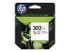 CARTOUCHE HP 302XL COULEUR POUR DESKJET 1010 2130 3630 CYAN/MAGENTA/JAUNE