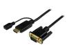 CABLE ADAPTATEUR STARTECH.COM ACTIF HDMI MALE VERS VGA MALE. 1,8M