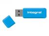 CLE USB 2.0 INTEGRAL NEON BLEU 4GO ECO CONTRIBUTION 0.65 EURO INCLUS