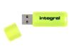 CLE USB 2.0 INTEGRAL 4GB JAUNE FLUORESCENT