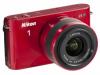 Appareils Photo Numeriques Nikon 1 J1 rouge + objectif NIKKOR VR 10-30mm f/3.5 - 5.6 (q. 27  81mm)